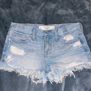 Light washed high waisted shorts